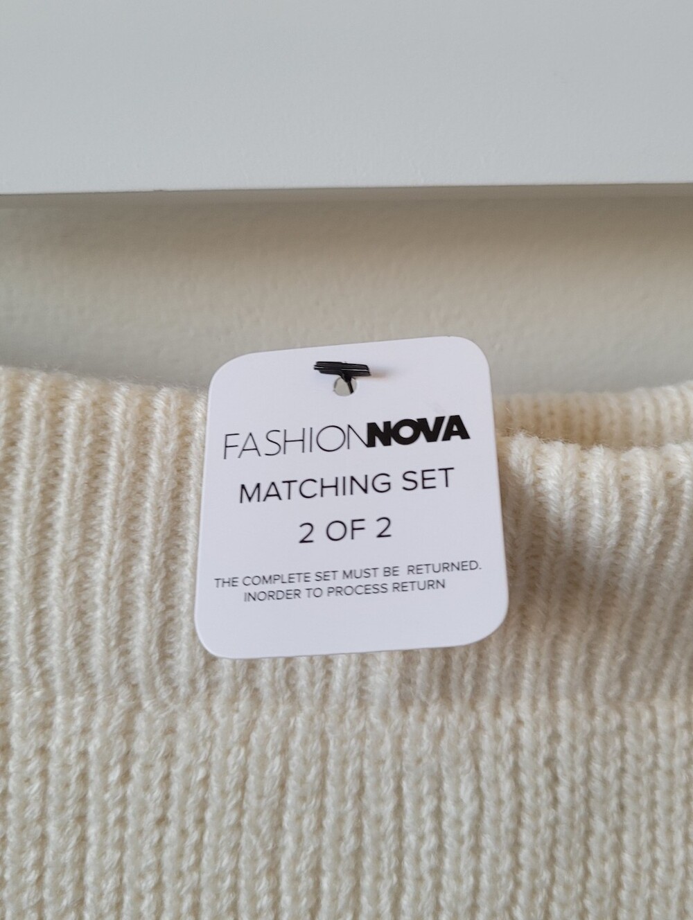 Fashion Nova Aurora Sweater Skirt Set Knit Maxi Skirt in Cream Plus Size 2X NWT - Picture 5 of 16